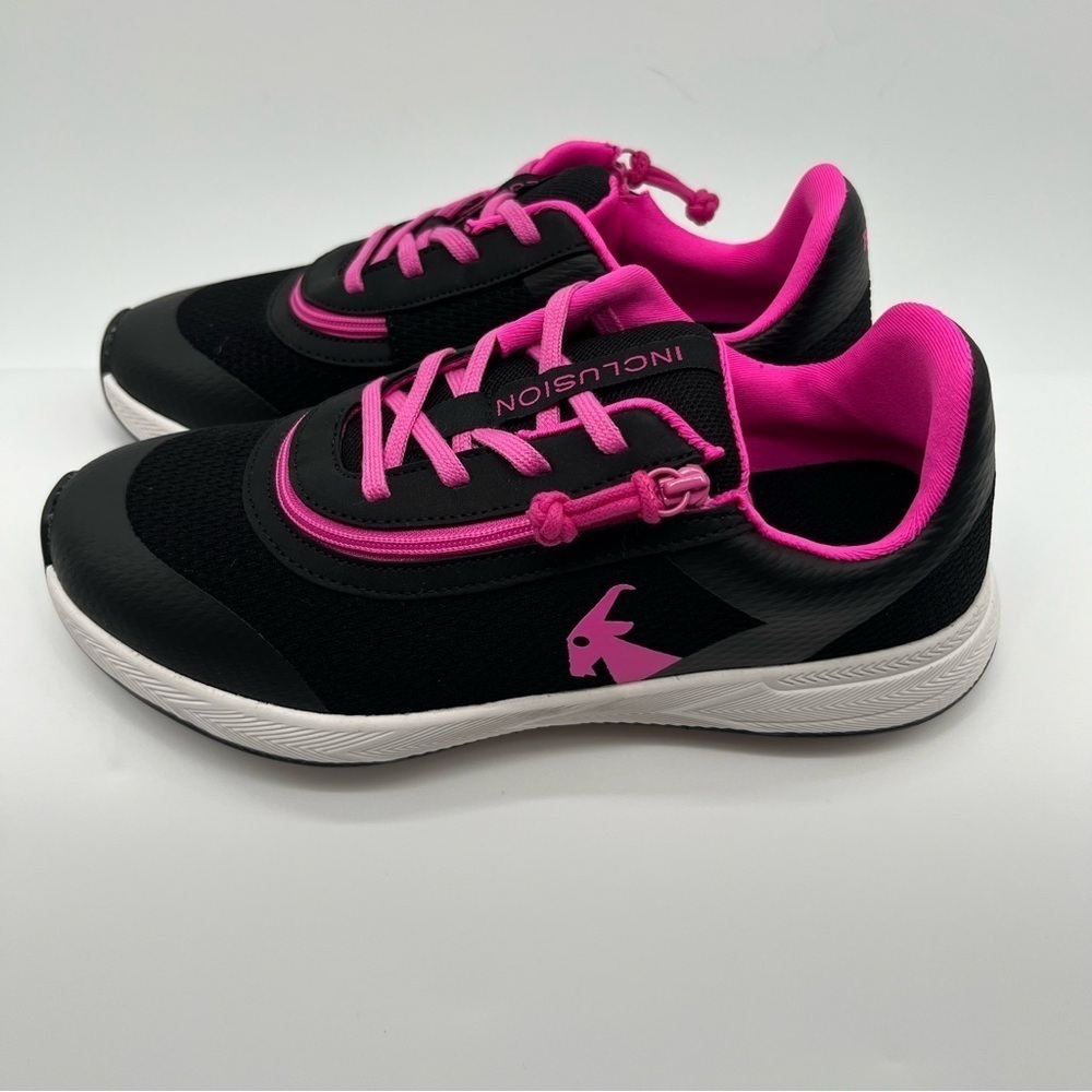 Billy Footwear Billy Sport Inclusion One Black and Pink Sneakers Kids Sports 6M